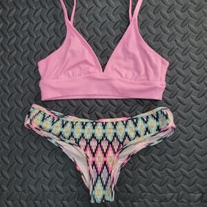 Victoria's Secret Aerie Bikini Aztec Tribal Glitter Y2K Spring Break Summer
